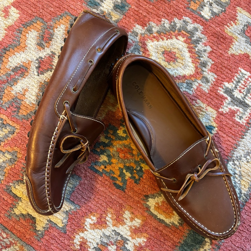 Cole Haan Full grain leather loafers brown 10 wide